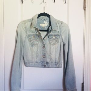Abercrombie Ripped Light Wash Jean Jacket